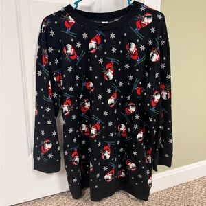 No Boundaries Santa Skis Holiday Sweater, Long-sleeve Shirt